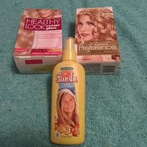 Lot of blonding hair products